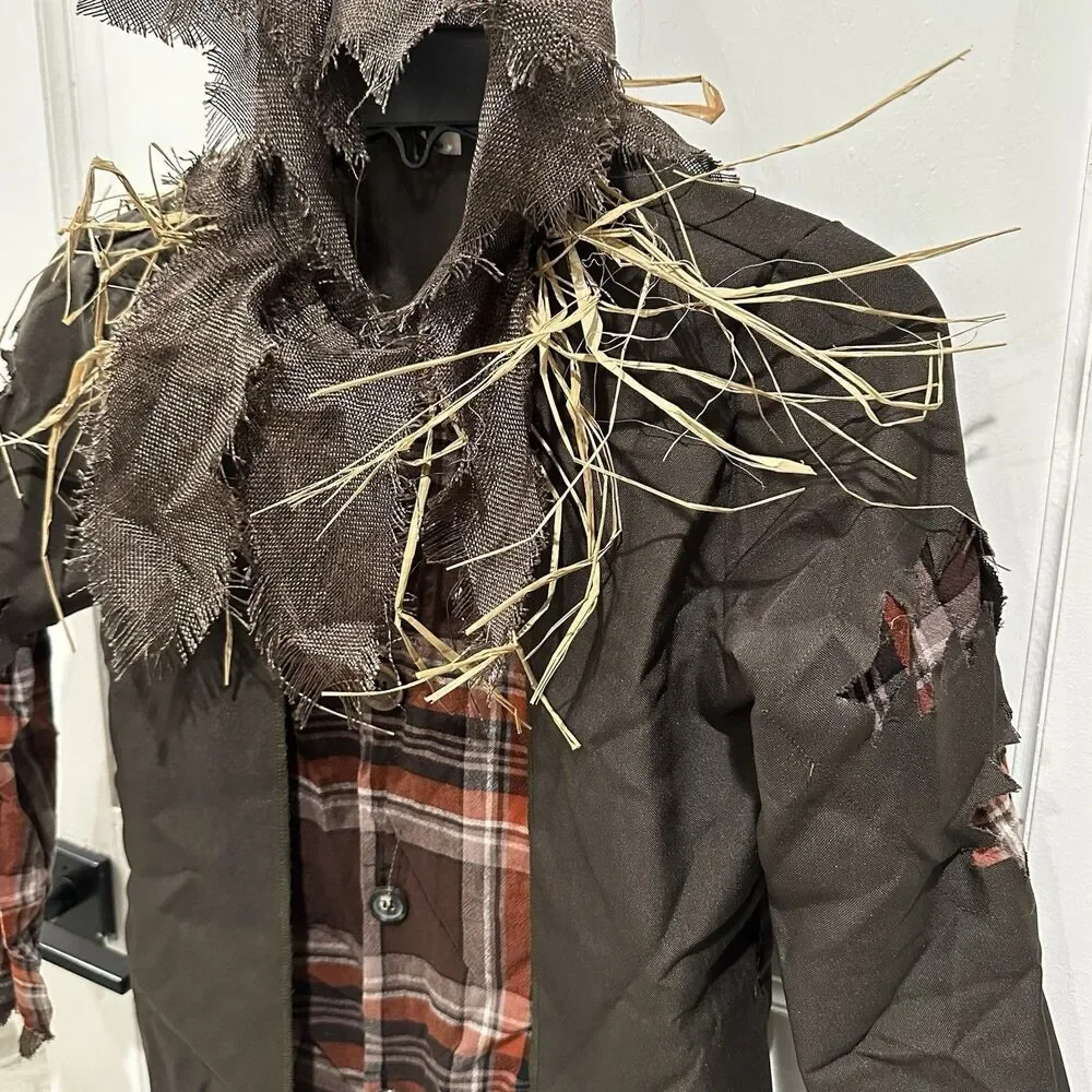 Spirit Halloween Child Creepy Scarecrow Costume Large (12-14) Spooky Scary Haunt - Picture 15 of 16